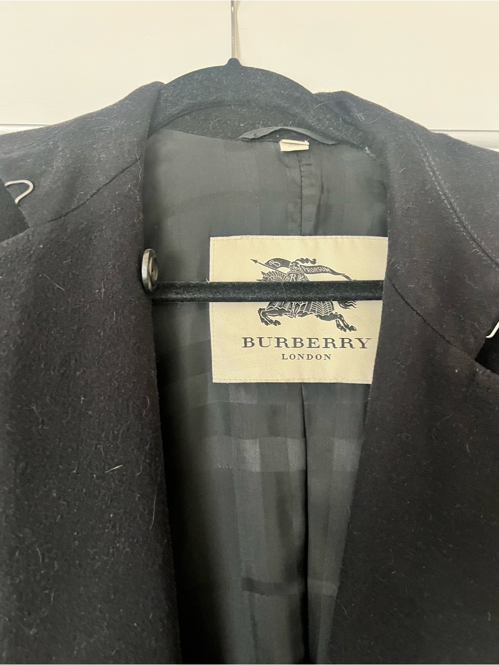 Burberry Cashmere Trench Coat Black
